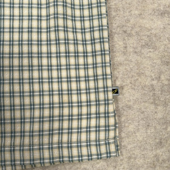 Vtg Ocean Pacific OP Shirt Mens Large Green Yellow Plaid Button Up Skate Surf - Picture 4 of 10